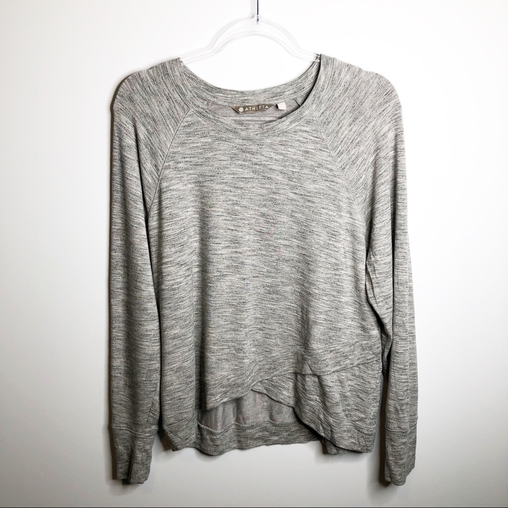 Athleta Gray Long Sleeve Soft Cozy Sweater Lg P
